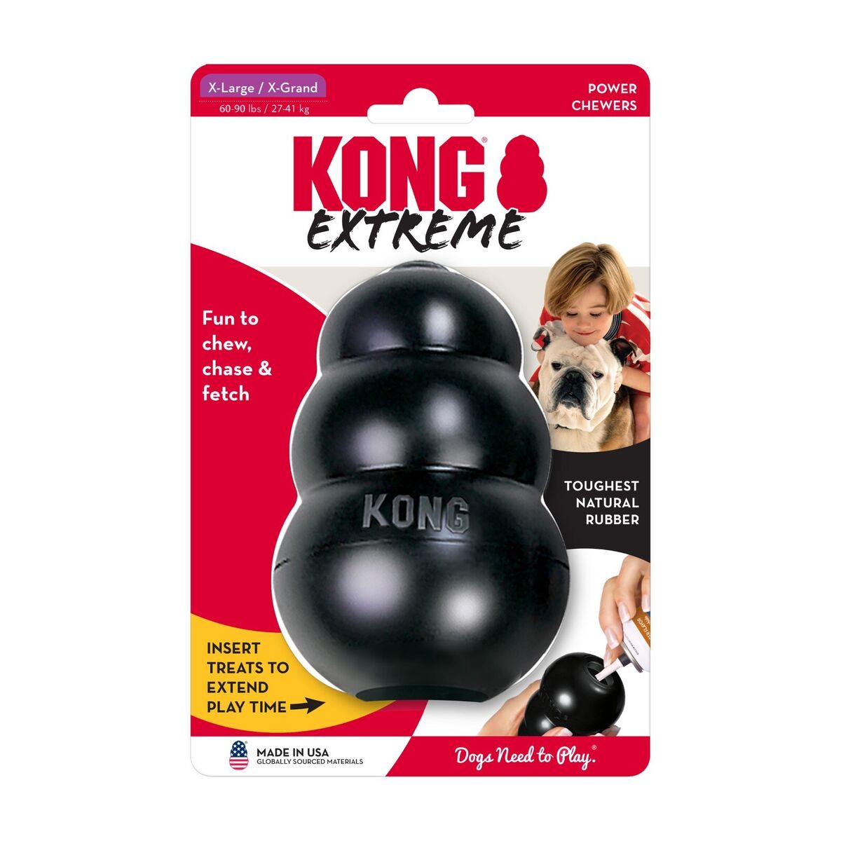 KONG Extreme Aktivitetsleke Sort XL