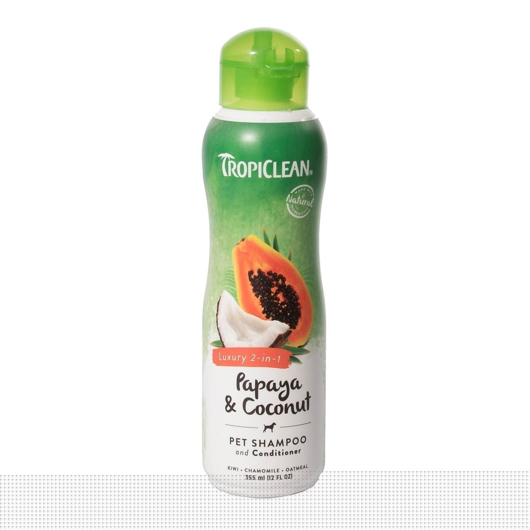 Tropiclean Papaya og  coconut 2i1 shampoo 355ml