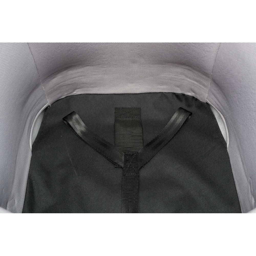 Bilsete til små hunder 41×39×42 cm, sort/grå