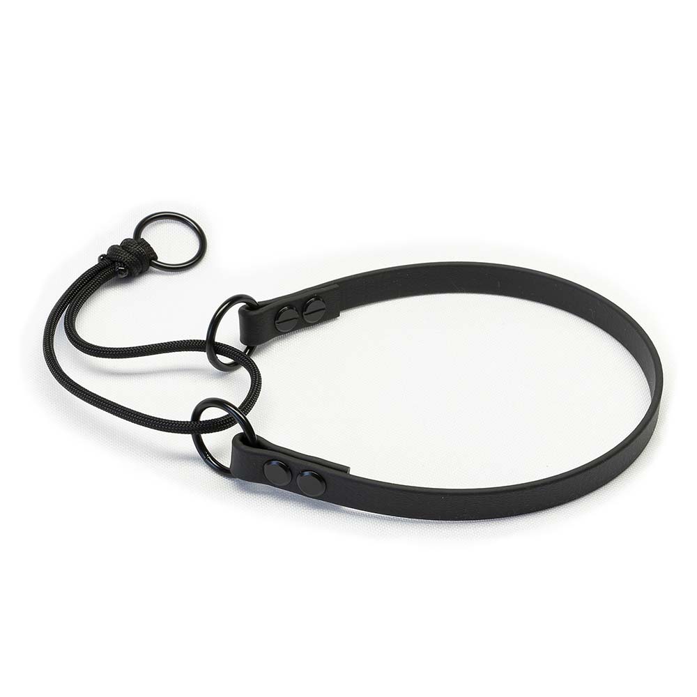 Håndlaget Halsbånd til hund i Biothane materiale