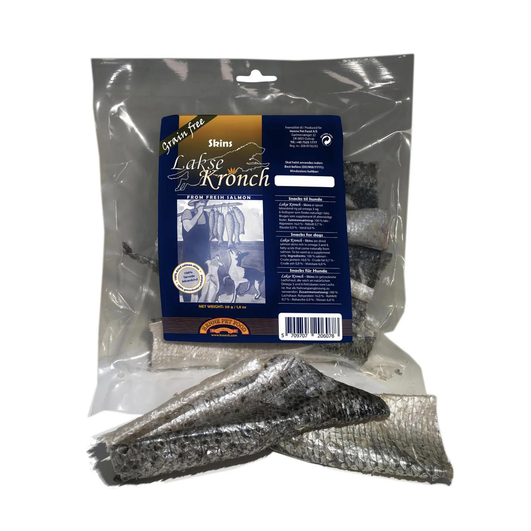 Laks Kronch Lakseskinn